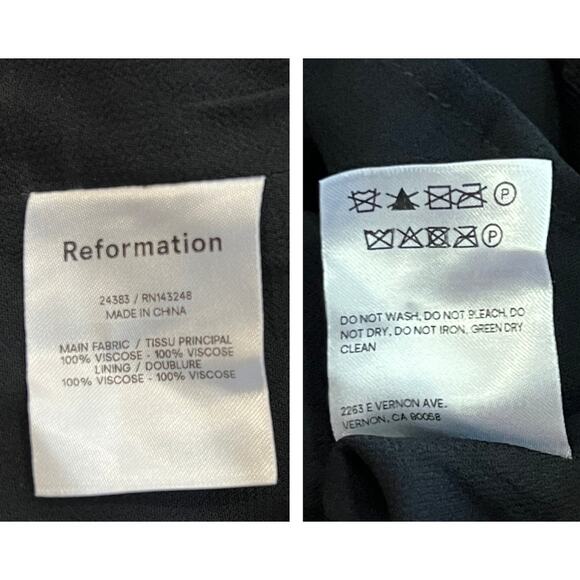 Reformation Blanca Smocked Tie Shoulder Tank Size 12 - Picture 7 of 7